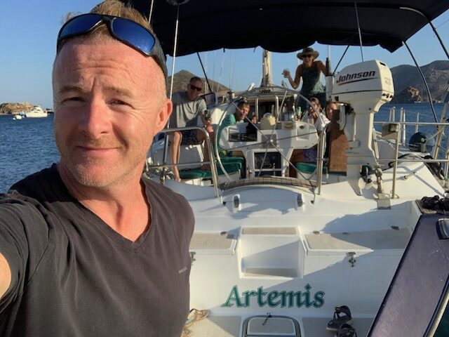Paul Ryan on SeaScape Sailing Artemis yacht in Greece